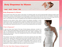 Tablet Screenshot of bodyshapewearforwomen.com